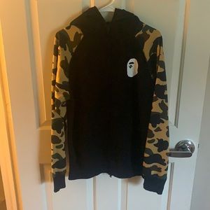Dope Bape camo and black like new quality hoodie!